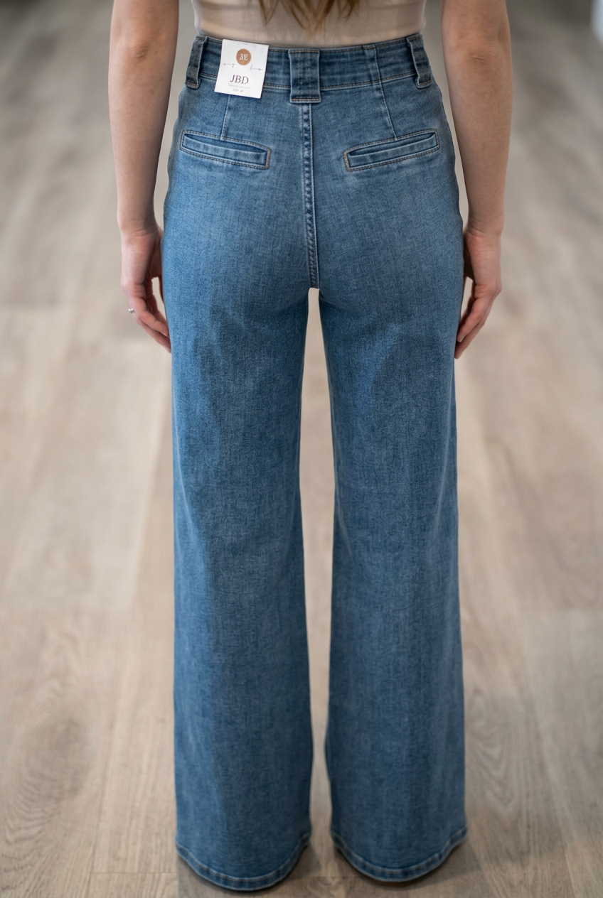 JBD Patch pocket wide leg flare