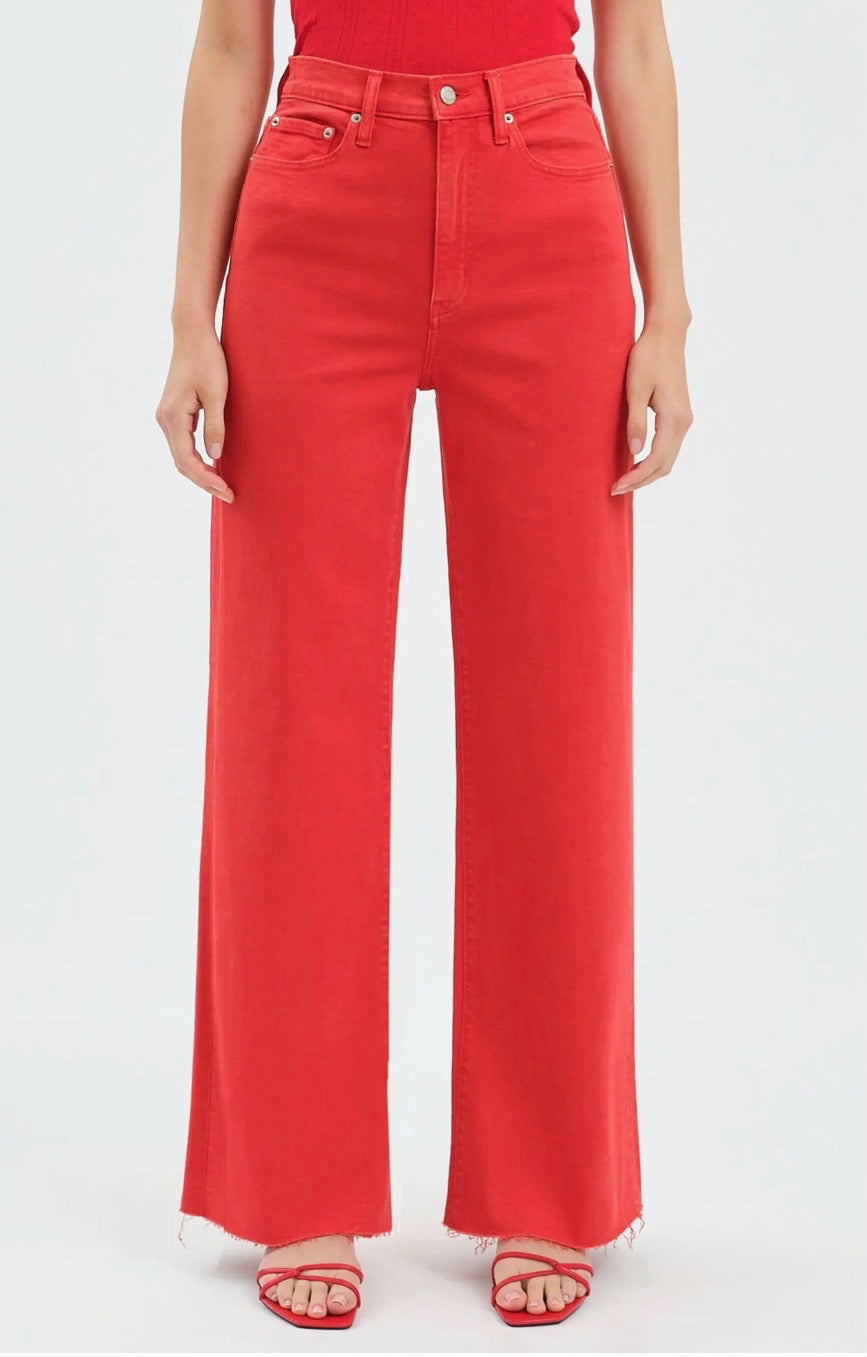 Daze Cherry Cherry Farout High Rise Wide Leg