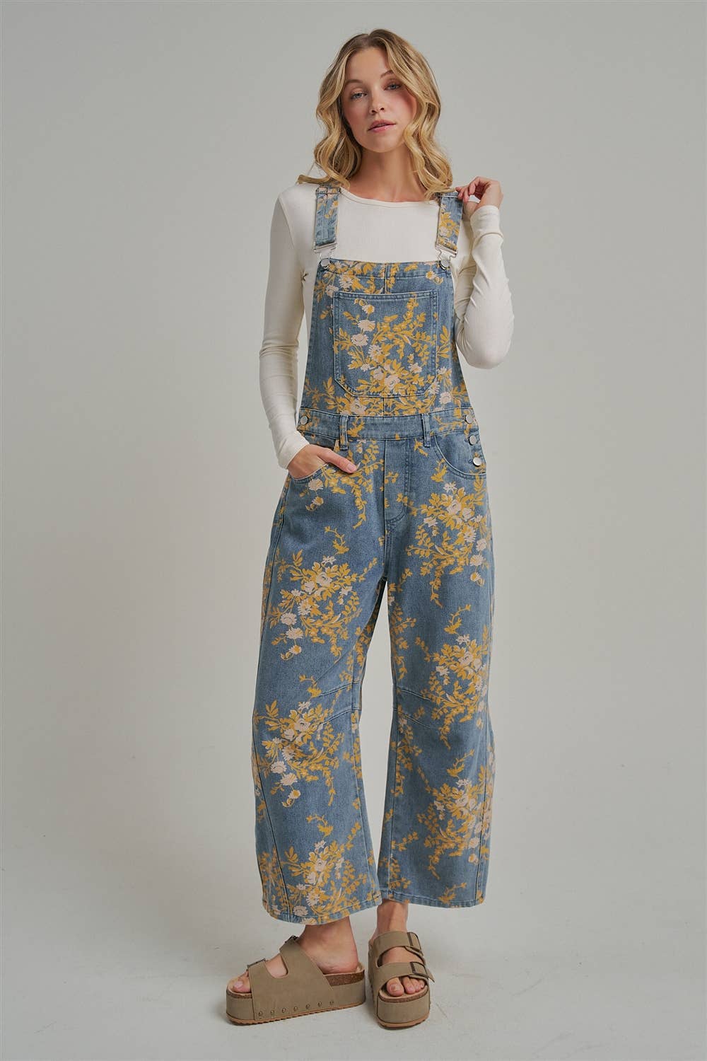 FLORAL PRINT OVERALL