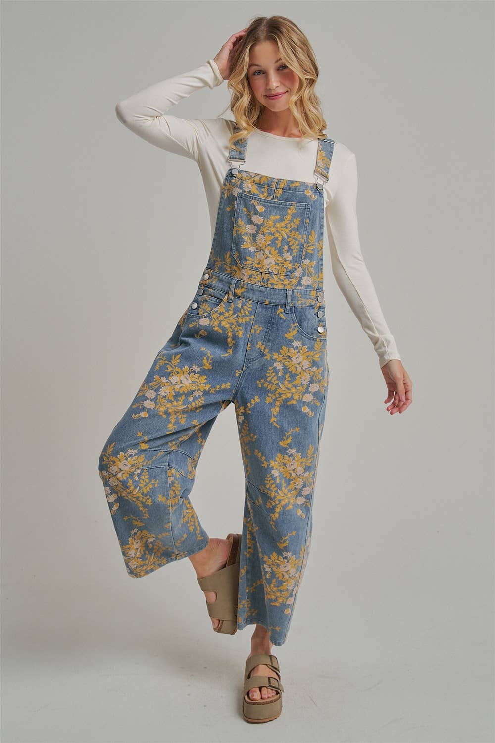 FLORAL PRINT OVERALL