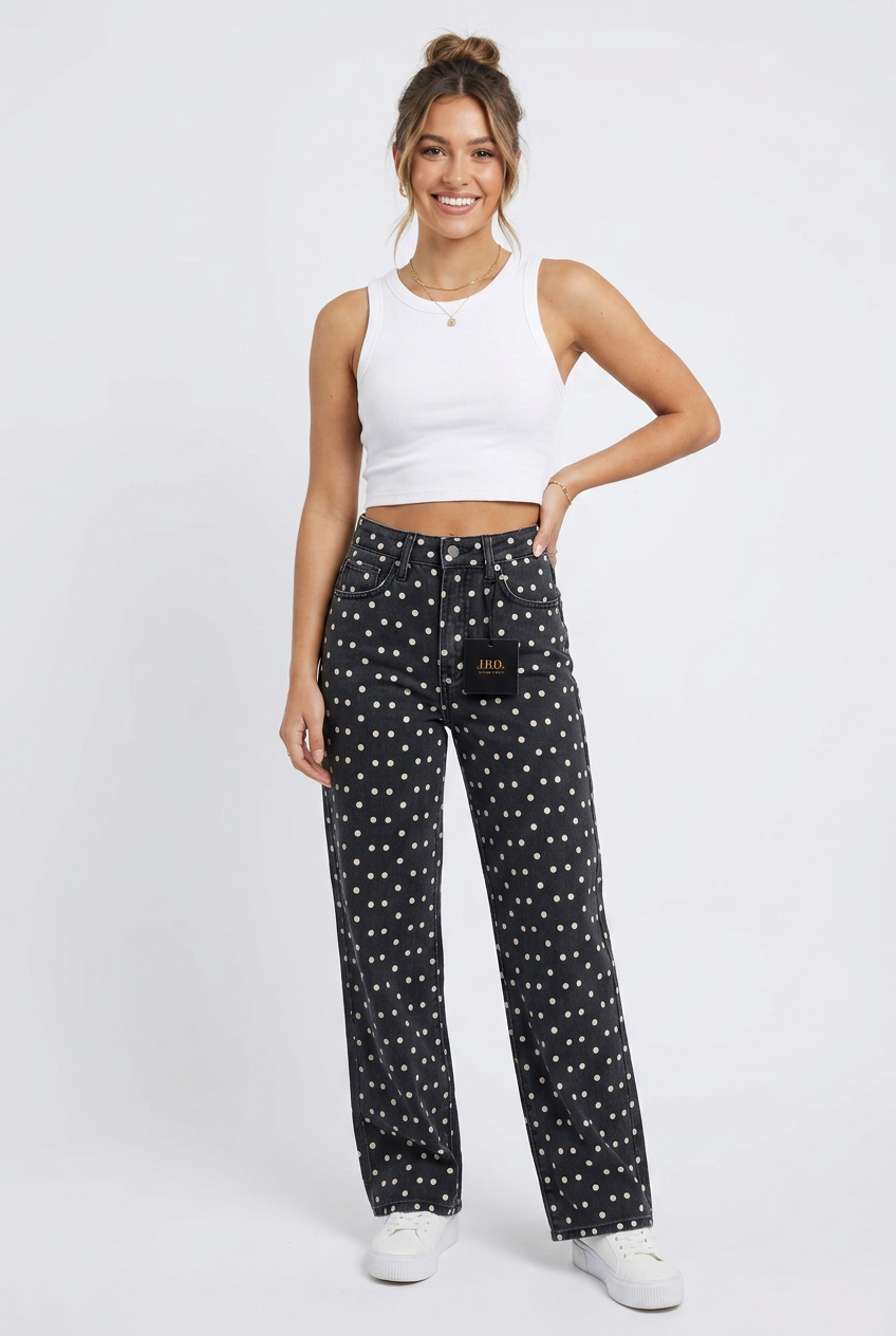 vintage straight polka dot