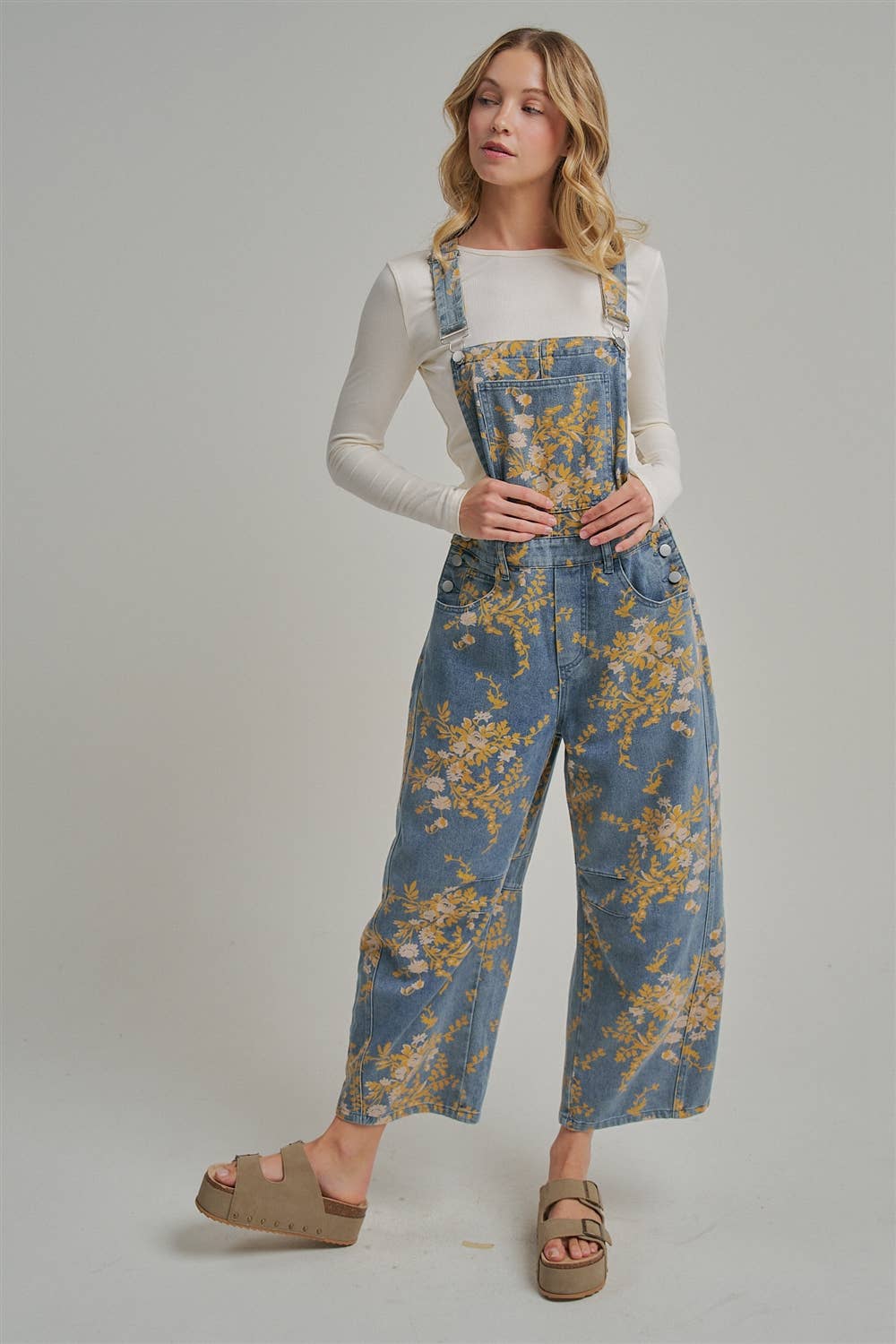 FLORAL PRINT OVERALL
