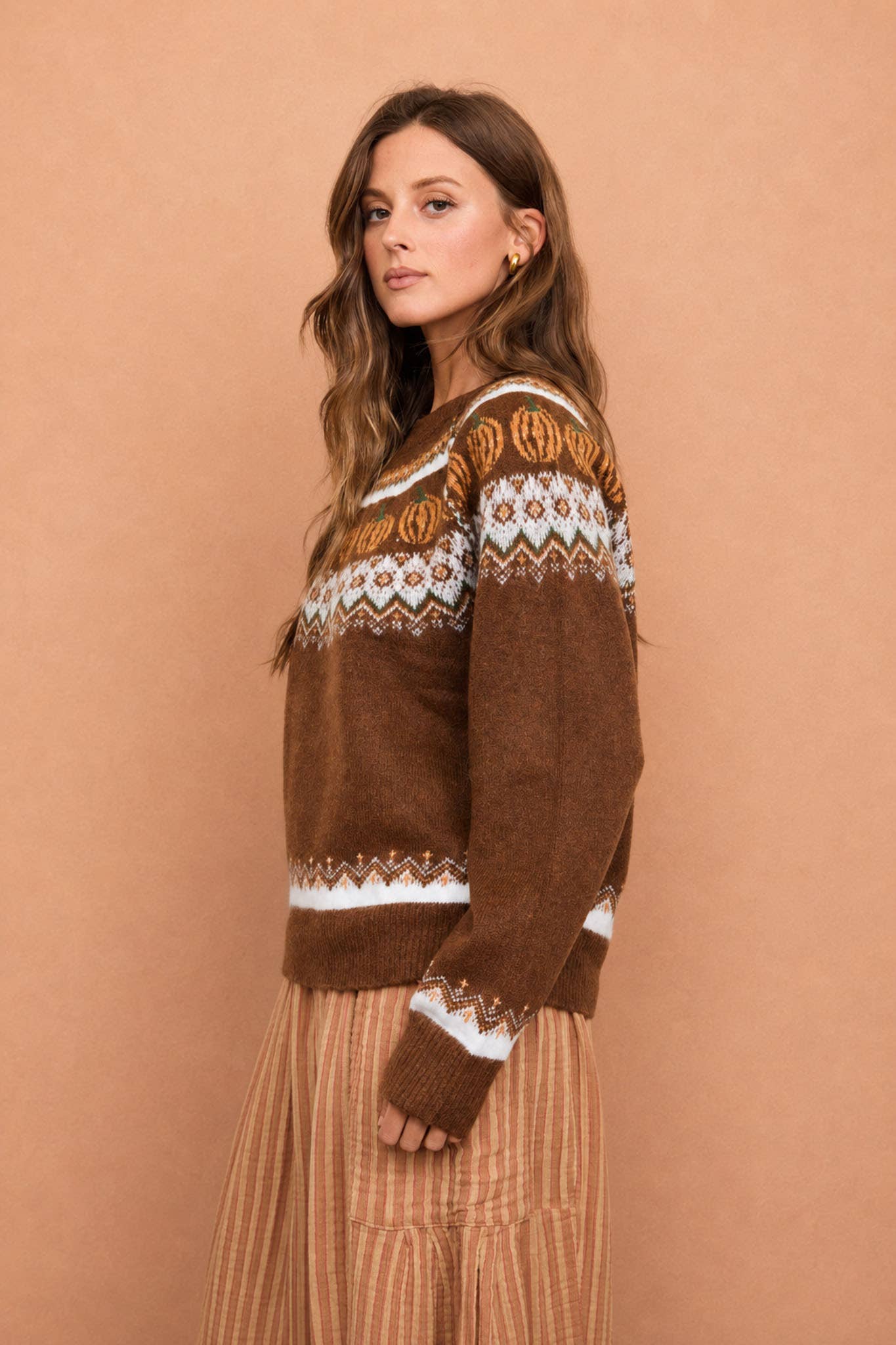 Fall pumpkin sweater : navy