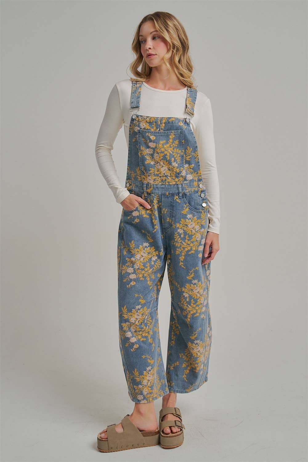 FLORAL PRINT OVERALL