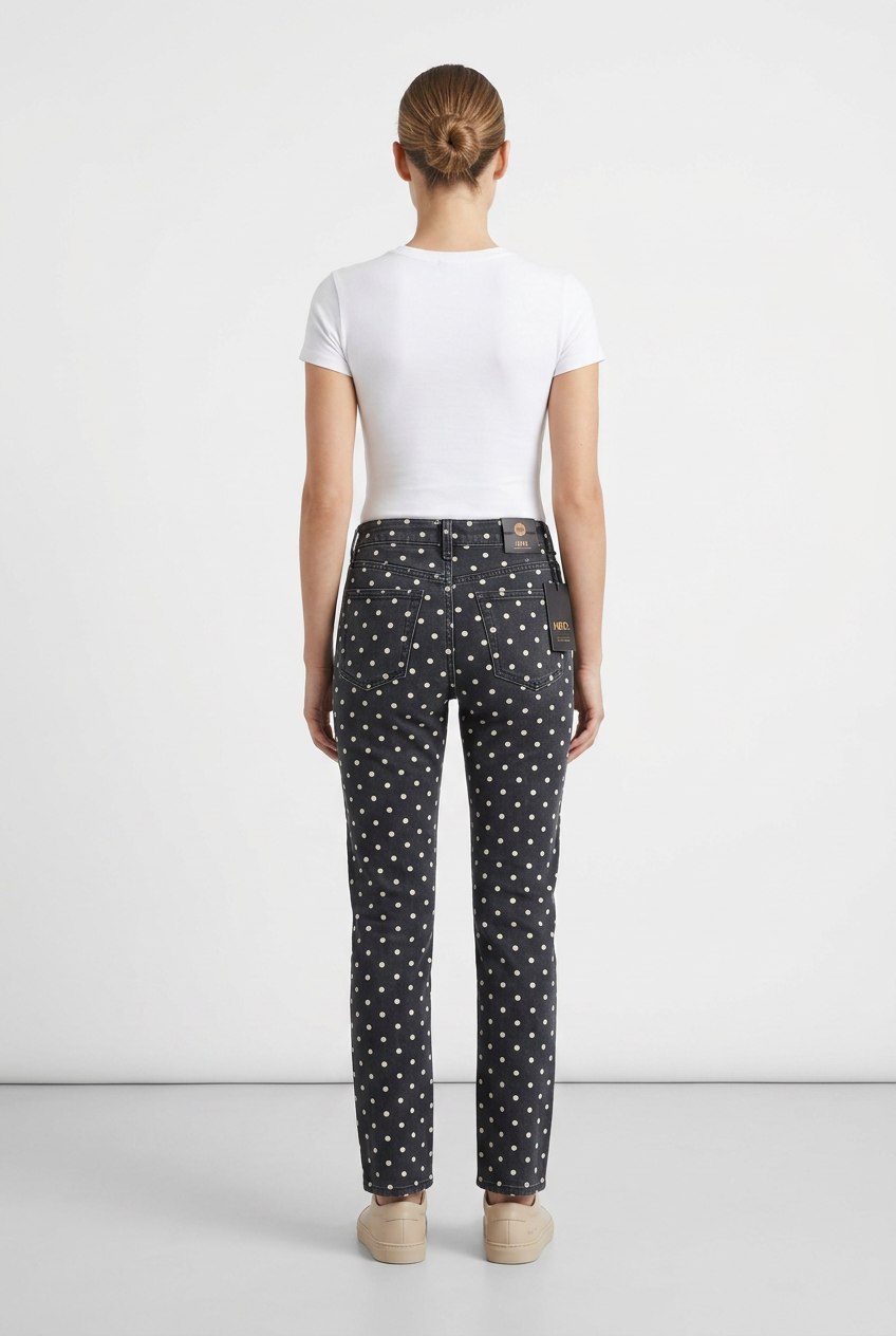 vintage straight polka dot