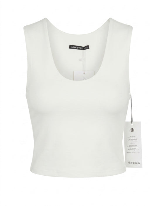 Vera-21T contour double layered scoop neck tank top