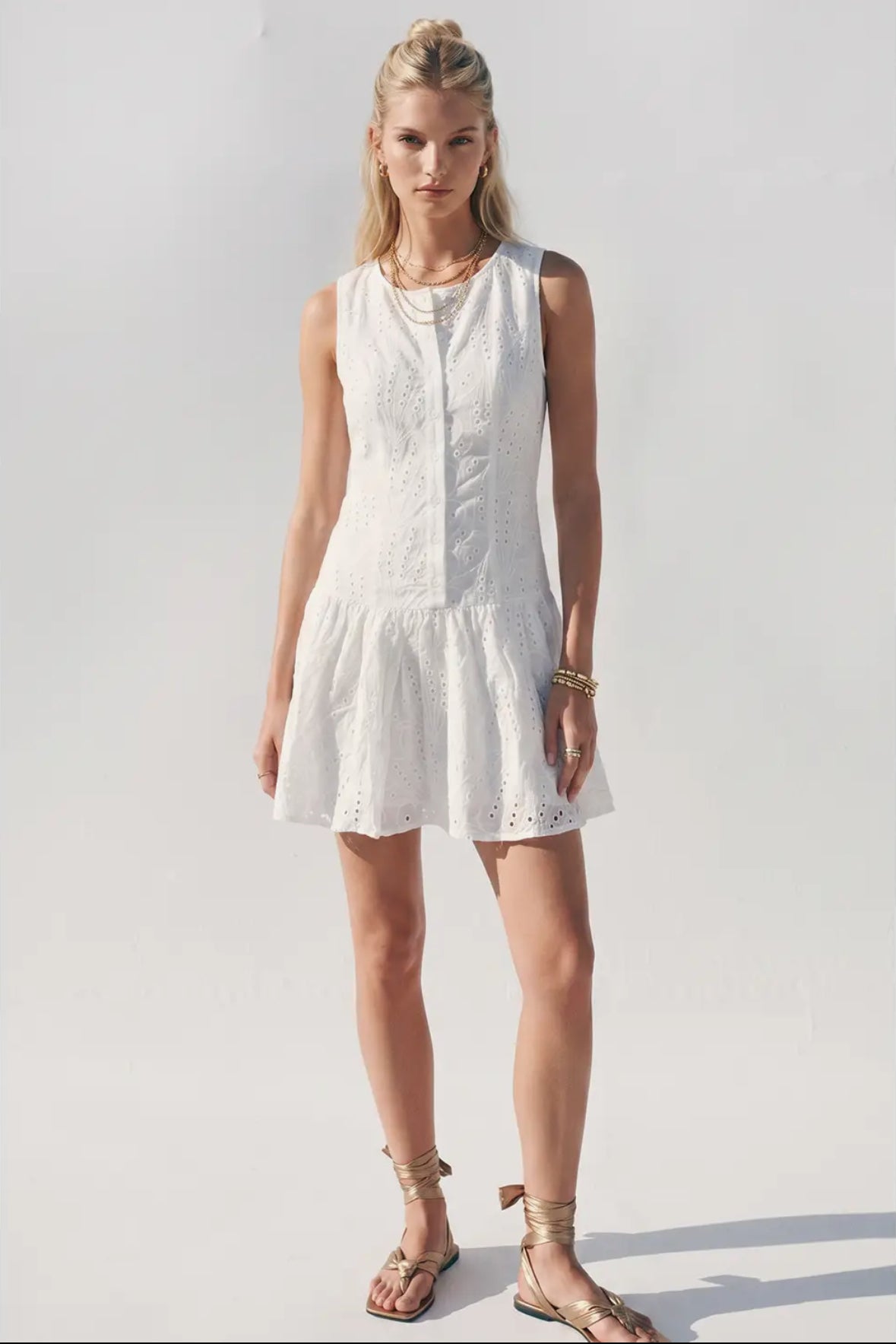 White mini dress