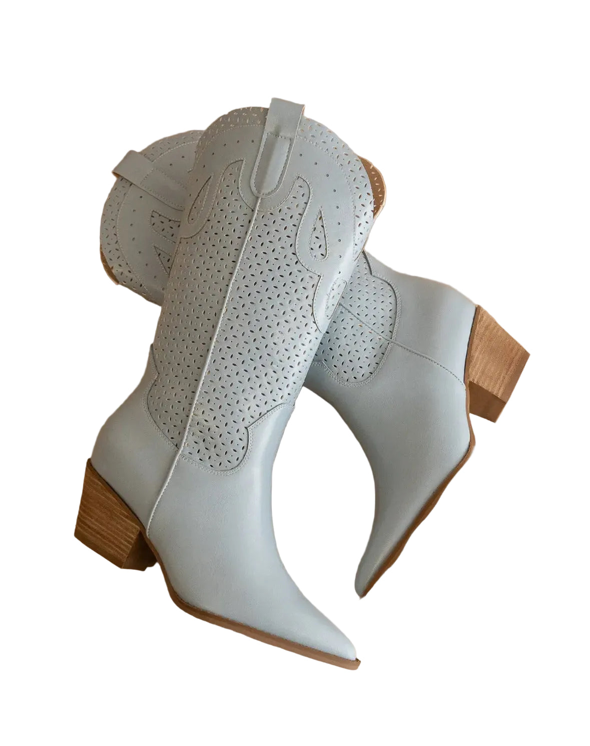 Oasis Society blue perforated western boots