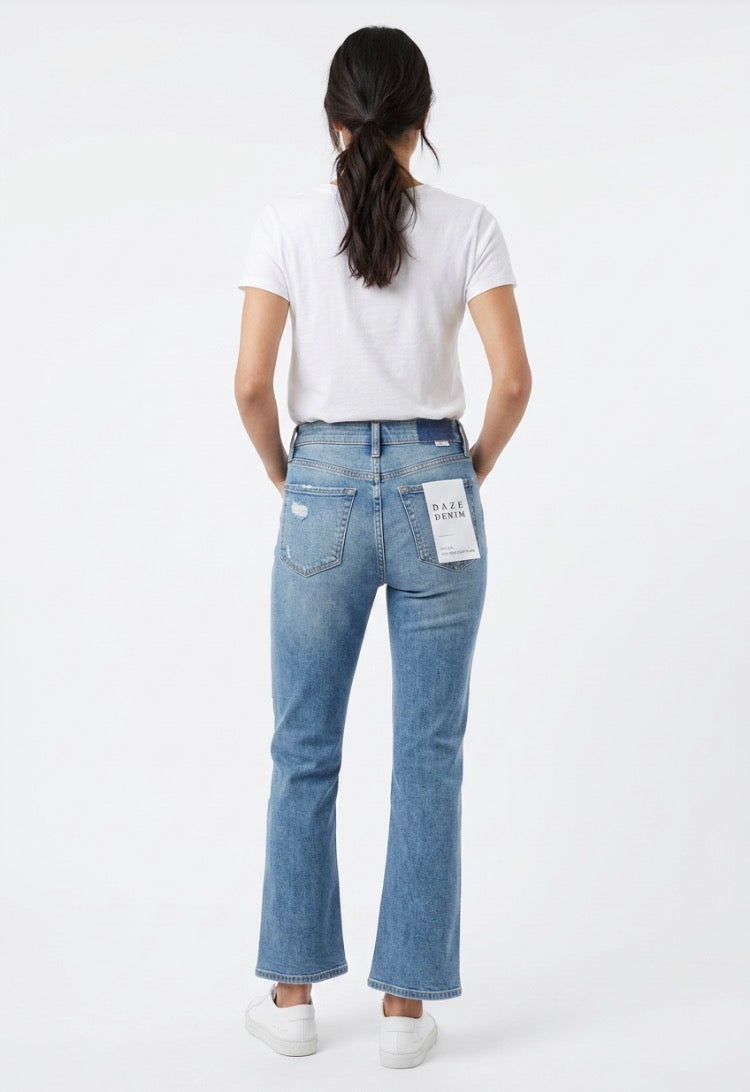 Daze jeans Shy Girl PDA high rise crop flare