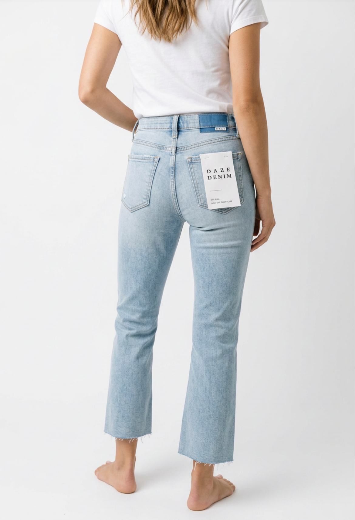 Daze New Light Shy Girl High Rise Chop Flare