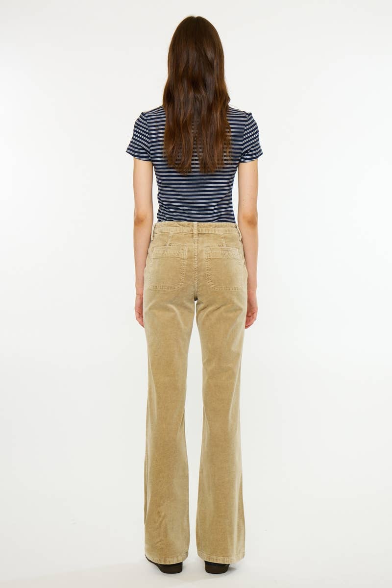 HIGH RISE WIDE FLARE-TAUPE 5/26