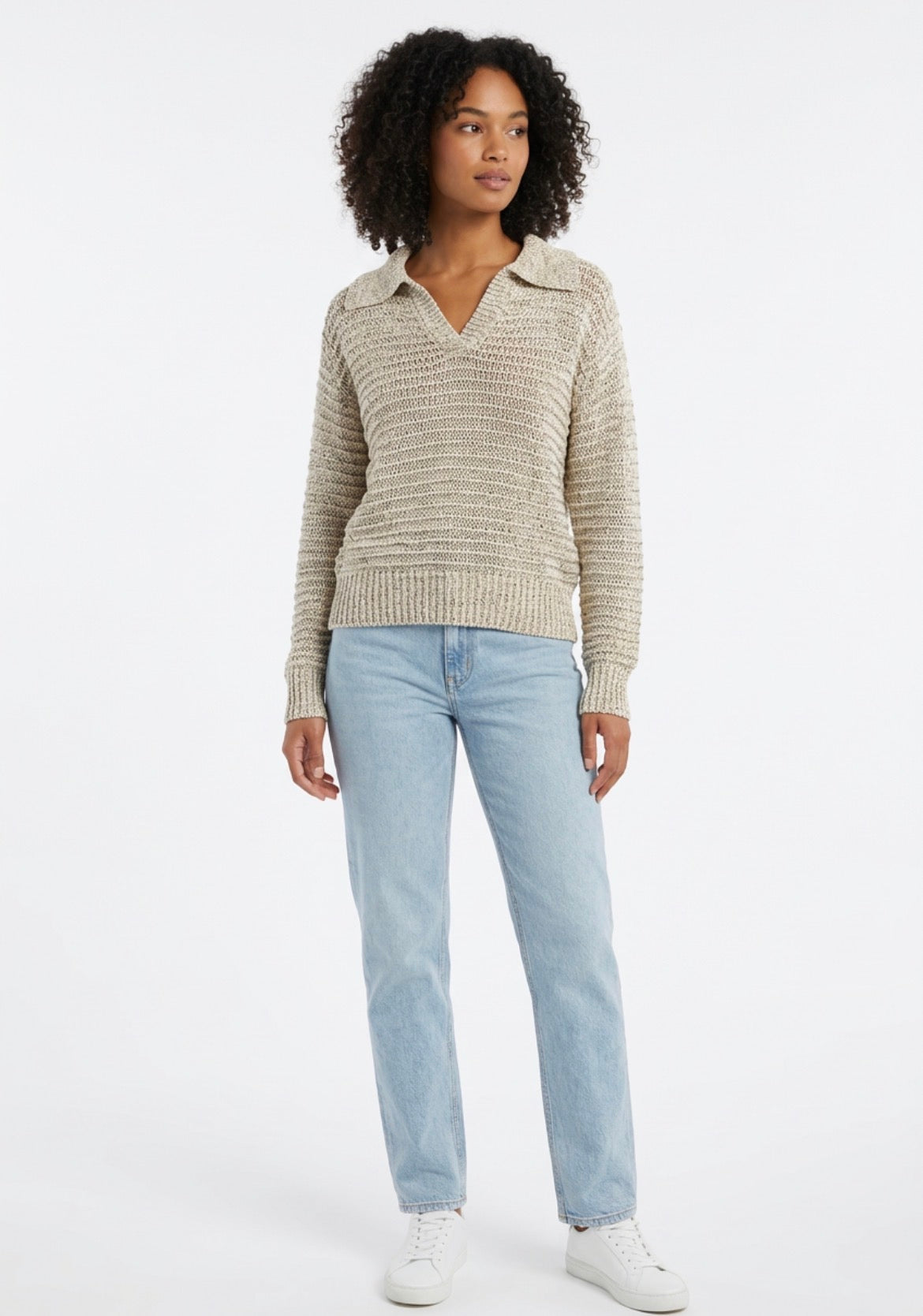 Crescent Knit Cream sweater