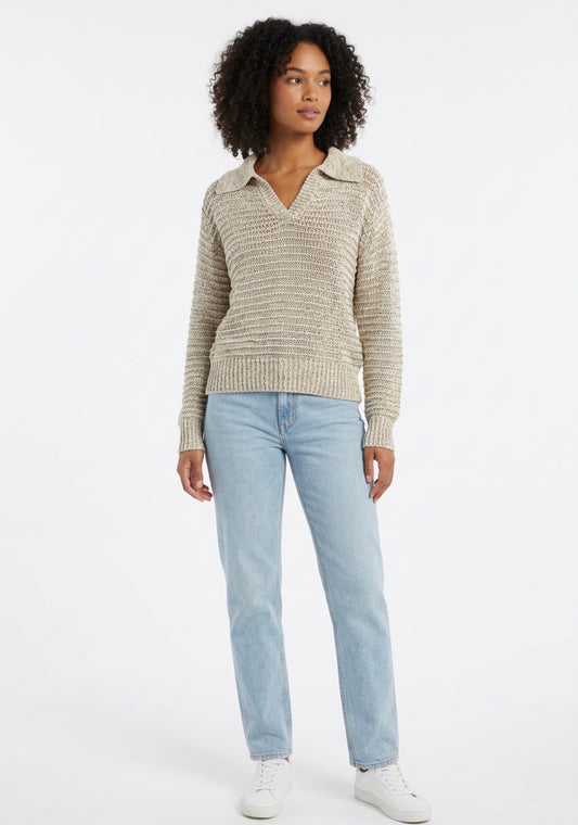 Crescent Knit Cream sweater