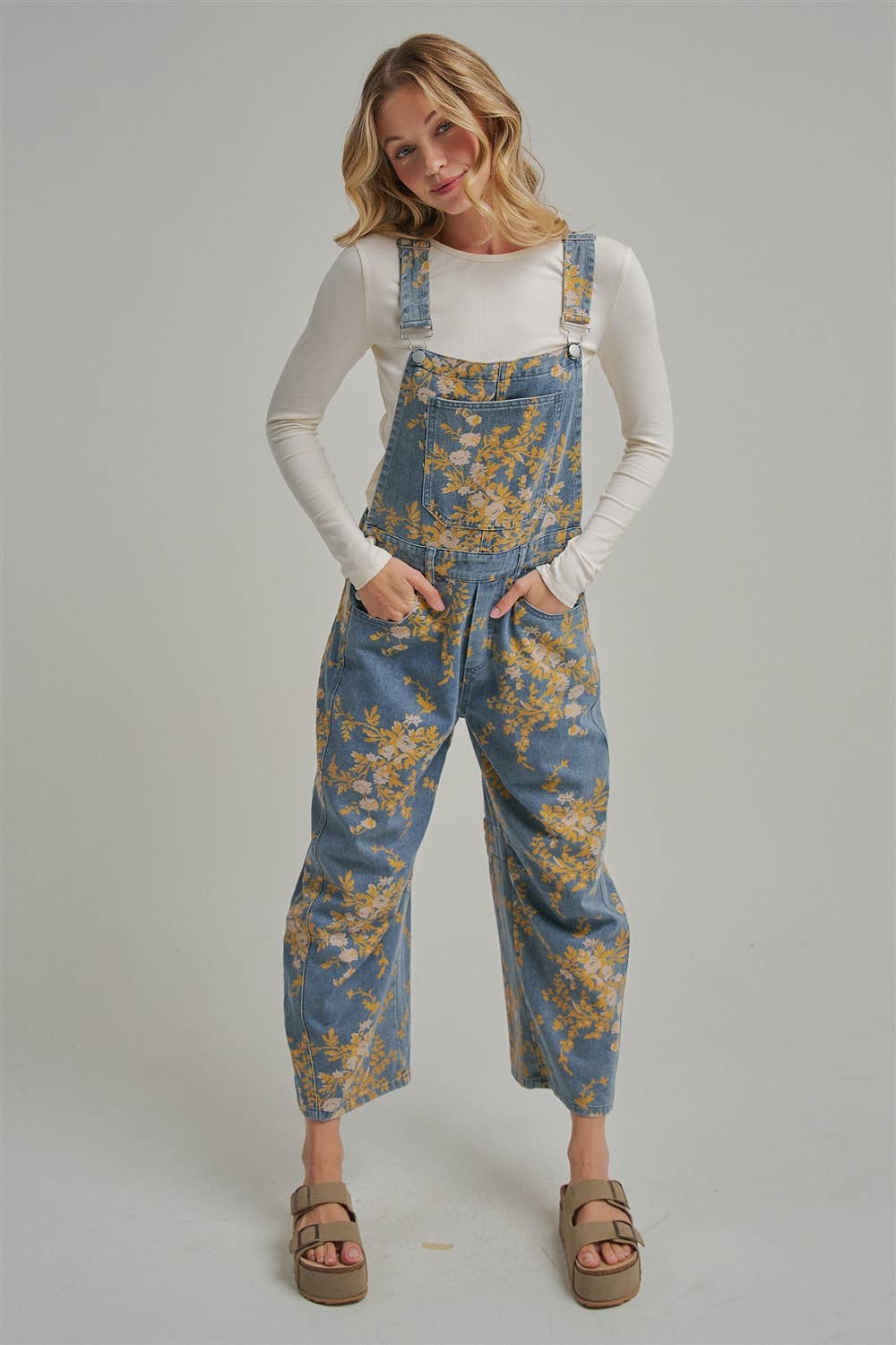 FLORAL PRINT OVERALL